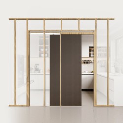 Taskuovikehys puu ja sinkitty teräs säädettävä 610–762 mm leveille oville