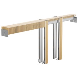 Liukuoven karmisarja puu ja sinkitty teräs säädettävä 610–914 mm pehmeä sulkeutumismekanismi