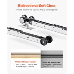 Piilokarmisarja liukuovelle säädettävä runko 610–914 mm 2134 mm puu ja teräs