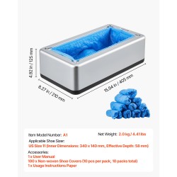 Automaattinen kenkäsuojakone ABS-rakenne 100 kertakäyttöistä kenkäsuojaa sopii kokoon EU 44 asti