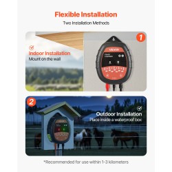 Sähköpaimenen laturi 1 J ulostulo ABS-muovi IP65-suojaus 1–3 km vaihtovirta tasavirta aurinkosähkö