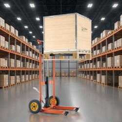 Manuaalinen hydraulinen materiaalinostin lavansiirtovaunu taittuva hiiliteräs 205 kilogrammaa 1000 millimetriä