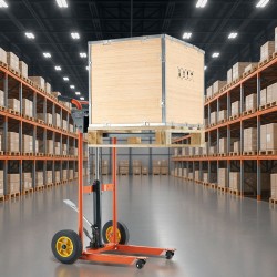 Materiaalinostovaunu hydraulinen käsikäyttöinen 205 kg hiiliteräs taittuva nostokorkeus 900 mm