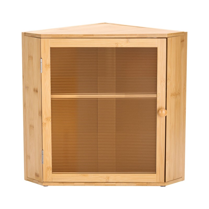 Kaksitasoinen kulmaleipälaatikko bambupuusta säädettävillä jakajilla akryyliovella