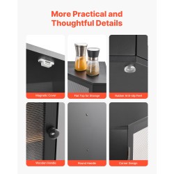 Leipälaatikko bambupuinen kaksitasoinen kulmamalli 320x320x425 mm musta