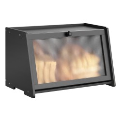 Leipälaatikko bambupuinen musta yksikerroksinen 420 x 250 x 260 mm tilava