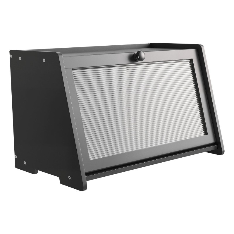 Leipälaatikko bambupuinen musta yksikerroksinen 420 x 250 x 260 mm tilava