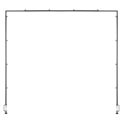 Metallinen pöytäkaari pöytään kiinnitettävä säädettävä pituus ja korkeus musta