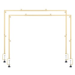 Teräksinen pöydän päälle kiinnitettävä tankoteline puristimilla säädettävä 711 2489 mm kantavuus 4 5 9 1 kg