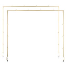 Teräksinen pöydän päälle kiinnitettävä tankoteline puristimilla säädettävä 711–2489 mm kantavuus 4,5–9,1 kg