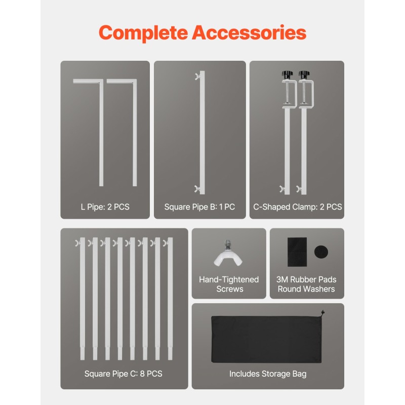 Pöytäkaariteline teräksinen säädettävä valkoinen 711–2489 mm juhlakoristeille