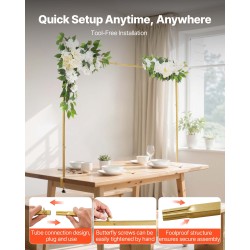 Pöydän yläpuolinen kaariteline juhliin Q235-teräs säädettävä 711–2489 mm sopii 0–77 mm