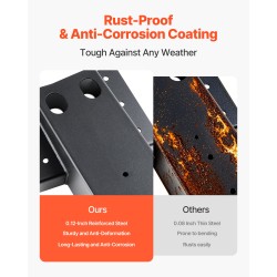 Teräksiset korokekulmat 3 mm 4 kpl 1000 kg ulkokäyttöön