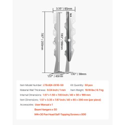 Kasvotukeen asennettavat palkkikannattimet pinnoitettu ulkokäyttöön 40x199mm puutavaralle 50 kpl