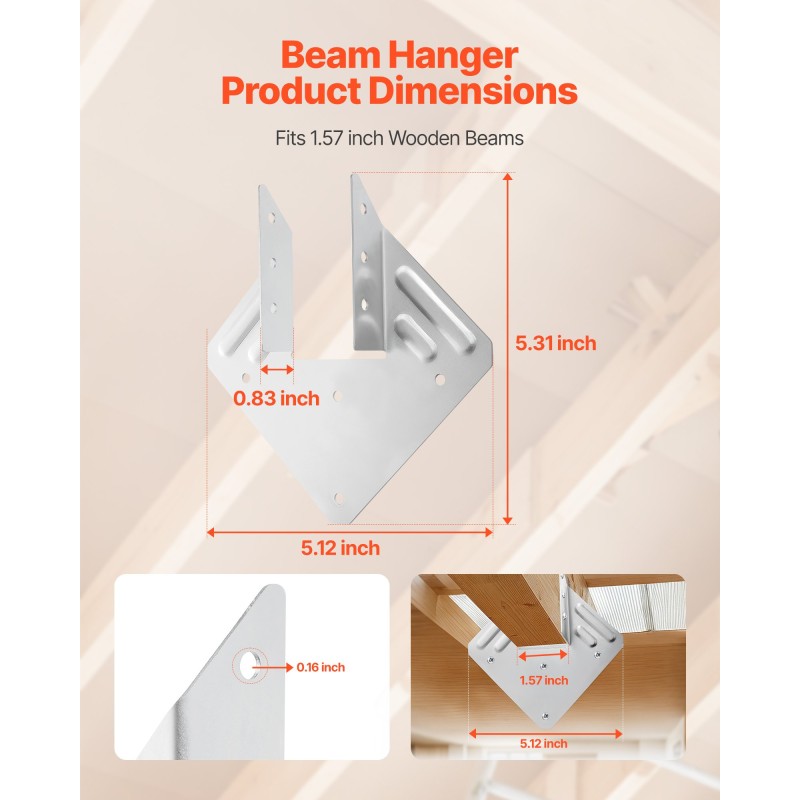 Teräksiset korroosionkestävät kattotuolien kiinnikkeet 25 kpl ulkokäyttöön