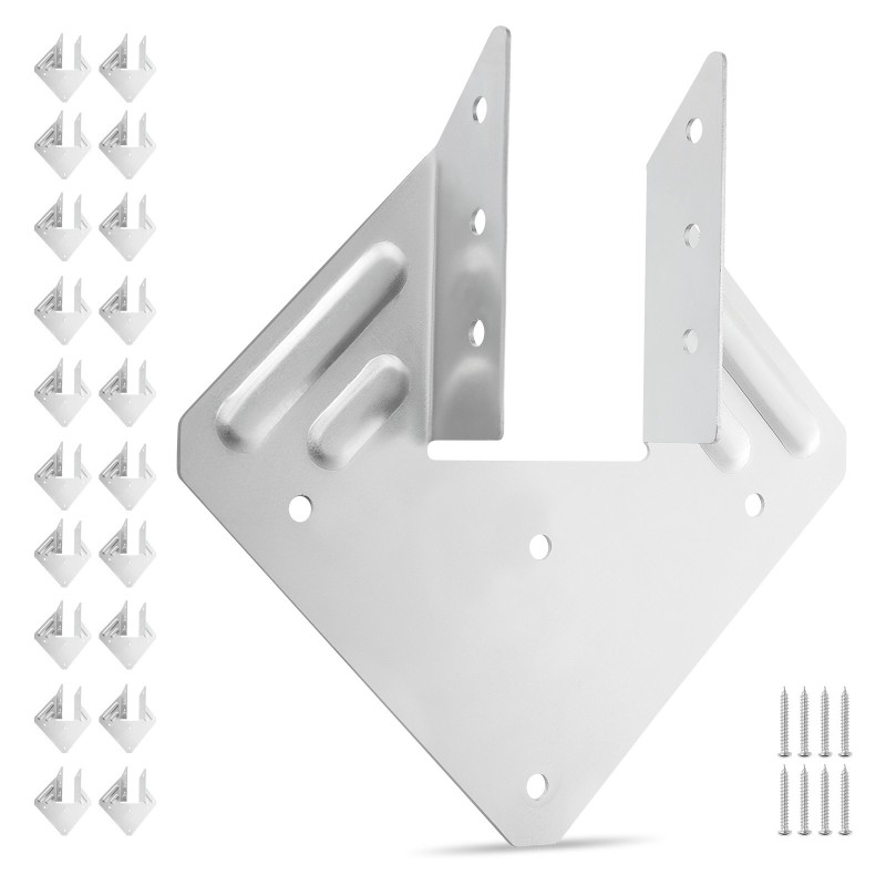 Teräksiset korroosionkestävät kattotuolien kiinnikkeet 25 kpl ulkokäyttöön