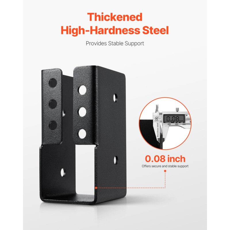 Palkkikannatin teräksinen piilosasennettava sopii 2x4-puulle 49x92 mm 24 kpl ulkokäyttöön