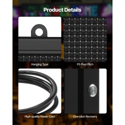 Täysivärinen P5 LED-mainostaulu ohjelmoitava taipuisa alumiinirunkoinen sisäkäyttöön