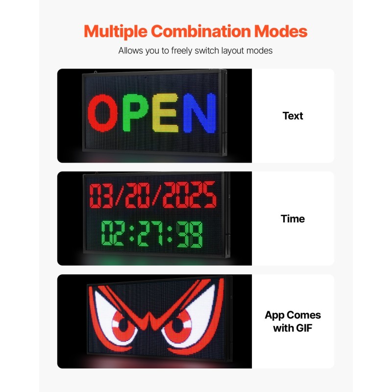 Täysivärinen P5 LED-mainostaulu ohjelmoitava taipuisa alumiinirunkoinen sisäkäyttöön