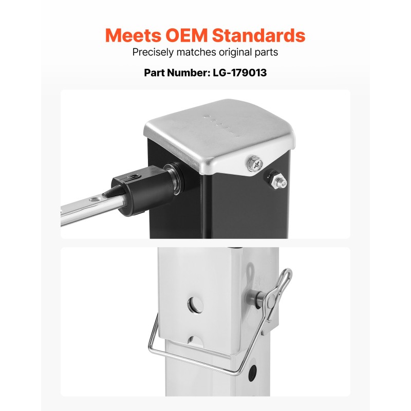 Viidennen pyörän asuntovaunun etujalka Q235A-teräs 2722 kg musta