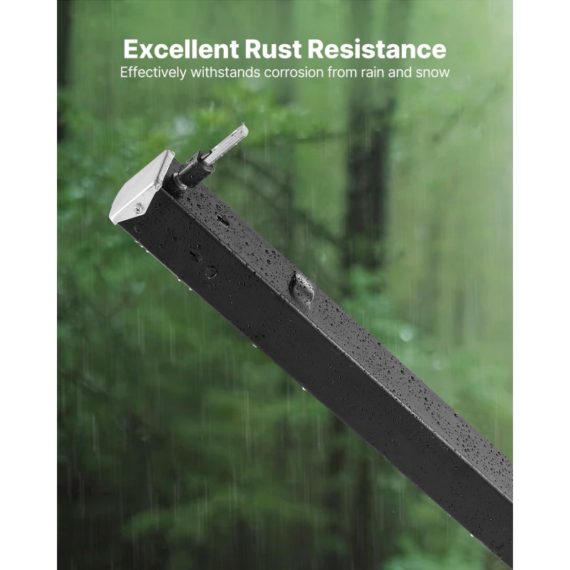 Viidennen pyörän asuntovaunun etujalka Q235A-teräs 2722 kg musta