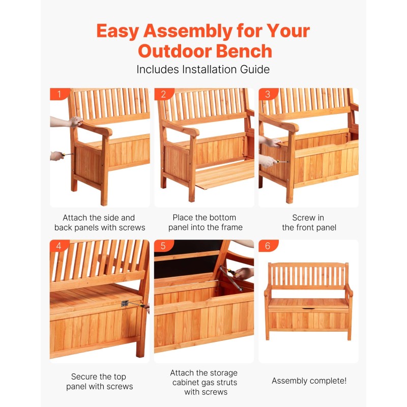 Ulkosäilytyspenkki kuusipuinen säänkestävä 125 l säilytystila kahdelle