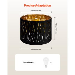 Lampunvarjostin TC-kangas PET rautarunko 330x330x250 mm 2 kpl E27-yhteensopiva
