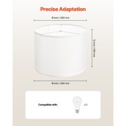 Lampunvarjostimet 2 kpl pellava-PVC rautarunko 400×400×300 mm E27-yhteensopiva