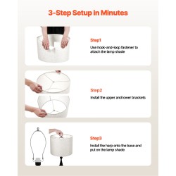 Rummunmuotoinen pellavavarjostin pellava 400x400x300 mm 2 kpl pöytä- ja jalkalamppuihin