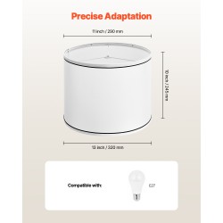 Pellavavarjostinsetti 2 kpl valkaistua pellavaa ja muovia mustareunaiset 290×320×245 mm