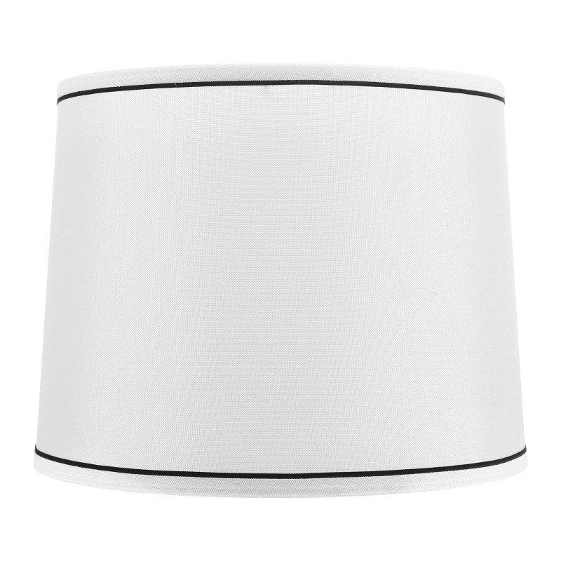 Pellavavarjostinsetti 2 kpl valkaistua pellavaa ja muovia mustareunaiset 290×320×245 mm