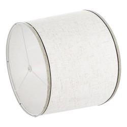 Pellavavarjostin 2 kpl 290 320 245 mm vaalea pellava musta reunus E27 sopiva