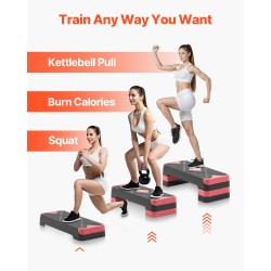 Askelalusta polypropeeni säädettävä 4/6/8 tuumaa 250 kg kantavuus kotisaliin