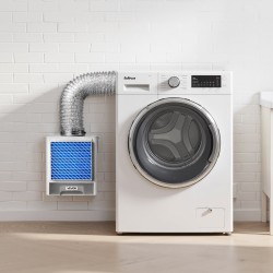 Kuivausrummun sisäinen poistoilmasarja ABS-muovi 99 mm 4 vaihtotyynyä sähköisiin kuivausrumpuihin