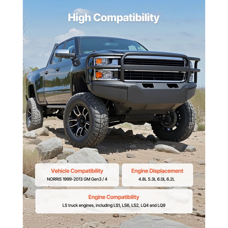 Nokka-akseli- ja työntötankosarja 9-osainen harmaavalurauta pickup-autoihin