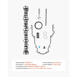 Nokka-akseli- ja työntötankosarja 9-osainen harmaavalurauta pickup-autoihin