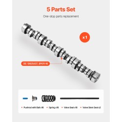 Nokka-akseli- ja työntötankosarja 5-osainen harmaasta valuraudasta 4.8–6.2 l moottoreihin