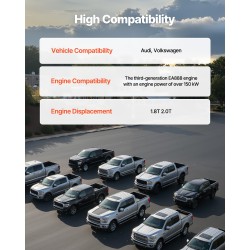 Nokka-akseli- ja säätöventtiilisarja harmaa valurauta Audi ja Volkswagen 1.8T/2.0T