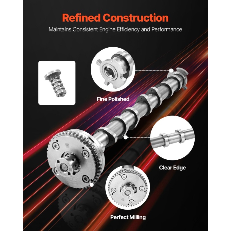 Nokka-akseli- ja säätöventtiilisarja harmaa valurauta Audi ja Volkswagen 1.8T/2.0T