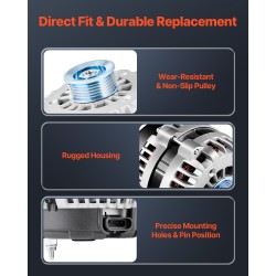 Auton laturi 253 A alumiinikuori puhtaat kuparikäämit suora vaihtolaite