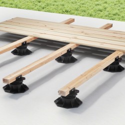 Terassijalusta PP-muovinen säädettävä 60–135 mm 12 kpl 907 kg