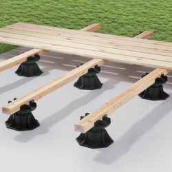 Säädettävä terassin tukijalka PP-muovi 90–118 mm 8 kpl ulkokäyttöön