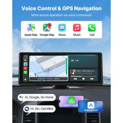 10-tuumainen HD-kosketusnäyttö autoon langaton CarPlay Android Auto Bluetoothilla