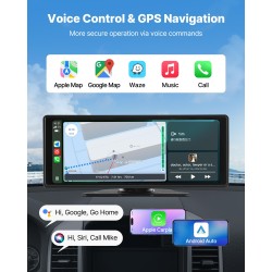 Langaton autostereo 10 tuumaa ABS Apple CarPlay Android Auto etu- ja peruutuskamerat