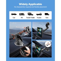 Autosoitin 9-tuumainen teräväpiirto kosketusnäytöllä langaton älypuhelinpeilaus etu- ja peruutuskameroilla