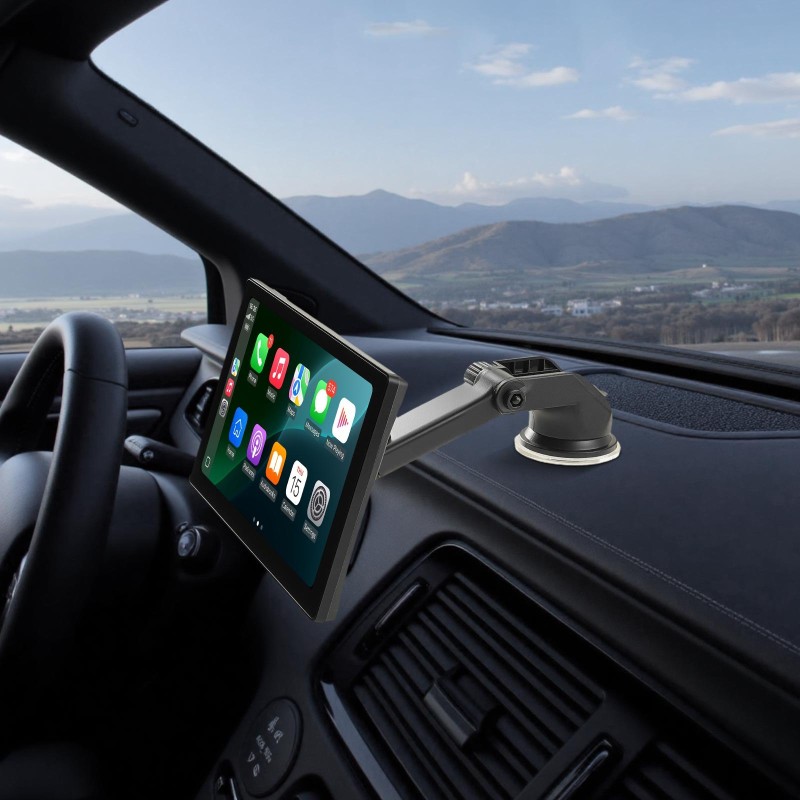 Autosoitin 9-tuumainen teräväpiirto kosketusnäytöllä langaton älypuhelinpeilaus etu- ja peruutuskameroilla