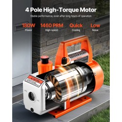 Yksivaiheinen pyörivä lamellityhjiöpumppu 100 l/min 180 W ilmastointihuoltoon VP125