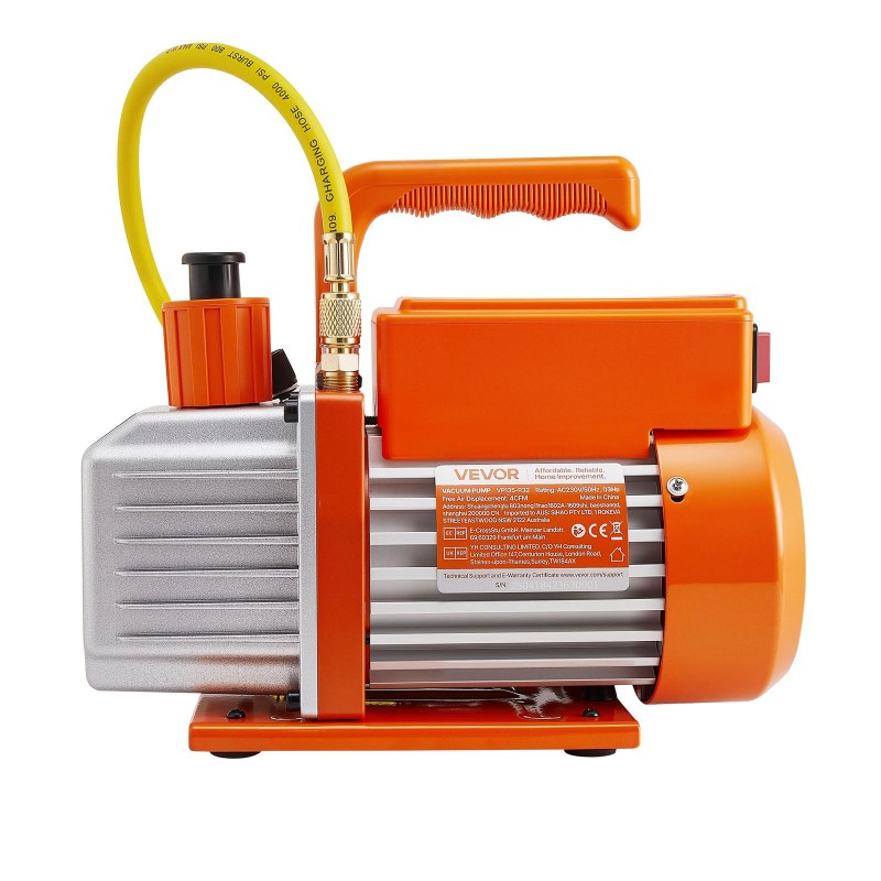 AC-vakuumipumppu 115 L/min yksivaiheinen pyörösiipi monimittarisarjalla vuototunnistimella kantolaukulla