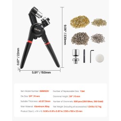 Purjerengaspakkaus alumiiniseos pihdeillä 6 mm 500 kpl kultaiset ja hopeiset