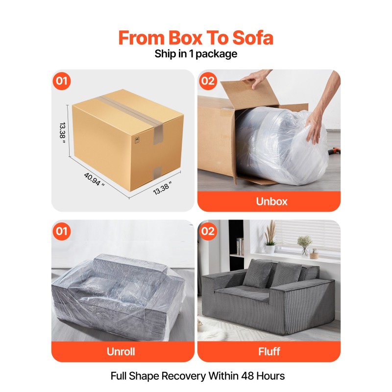 Kaksipaikkainen vakosamettisohva leveys 160 senttimetriä harmaa taskujousitus ilman kokoamista